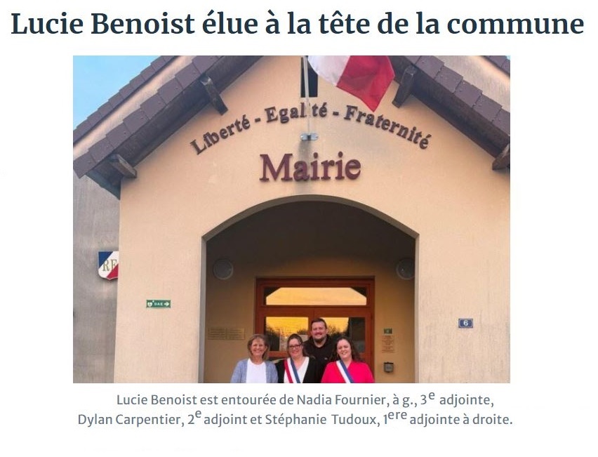 Lucie BENOIST et ses 3 adjoints